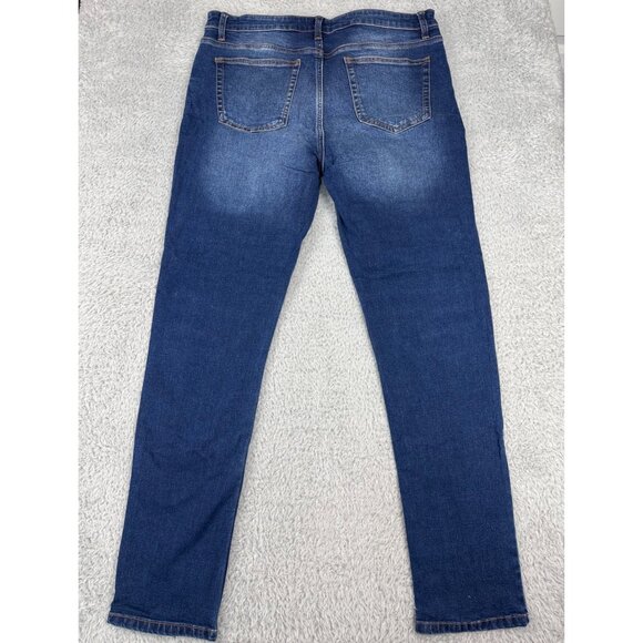 Forever 21 Slim Mens Denim Jeans Size 33 lighter W/Lighter Upper Backside - Picture 9 of 13